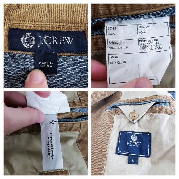 J. Crew Corduroy Blazer Mens L Camel Brown Two-Button Heritage Dapper Academia - Picture 9 of 10